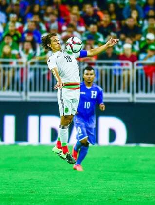 July 1, 2015: Mexico MF Andres Guardado (18) during the Mexico vs Honduras soccer match at NRG Stadium, Houston, Texas. SOCCER: JUL 01 Mexico v Honduras Icon150701046 EDITORIAL USE ONLY