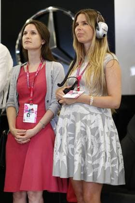 Motorsports: FIA Formula One World Championship WM Weltmeisterschaft 2015, Grand Prix of Great Britain, Vivian, wife of 6 Nico Rosberg (GER, Mercedes AMG Petronas F1 Team) xHOCHxZWEIx