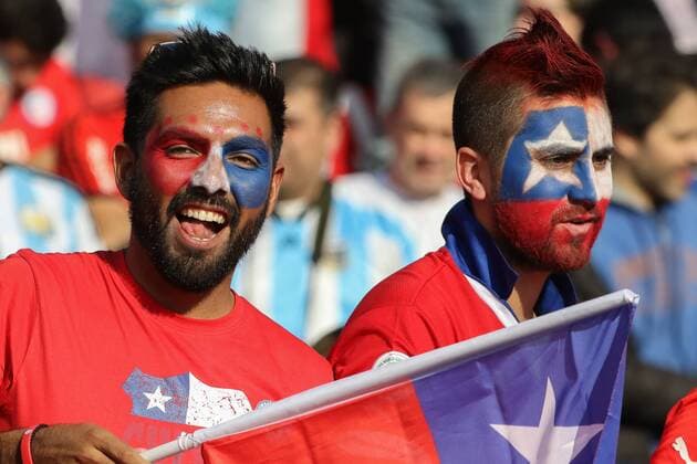 Chile x Argentina SANTIAGO, CHILE - 04 07 2015: CHILE X ARGENTINA - during match between Chile x Argentina, the final of the Copa America 2015 held at the National Stadium Julio Mart?nez Pr?danos, Santiago. (Photo: Carlos Ezequiel Vannoni FotoArena)  CarlosxEzequielxVannoni