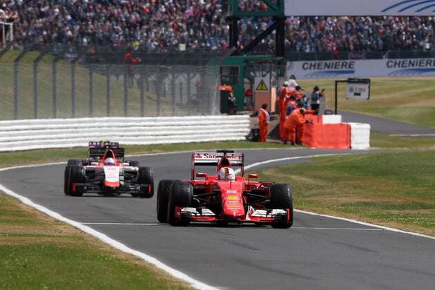 British Grand Prix, Silverstone 2 - 5 July 2015 05.07.2015- Race, Sebastian Vettel (GER) Scuderia Ferrari SF15-T 