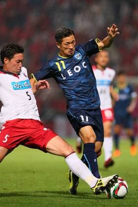 Kazuyoshi Miura (Yokohama FC), JULY 4, 2015 - Football Soccer : 2015 J2 League match between Yokohama FC 0-0 Consadole Sapporo at NHK Spring Mitsuzawa Football Stadium, Kanagawa, Japan. NOxTHIRDxPARTYxSALES.  (mrva110143)