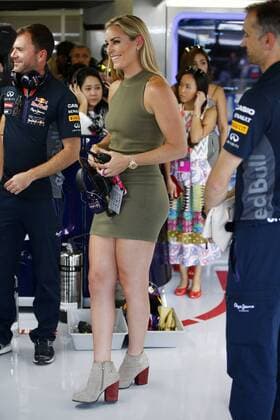 Motorsports: FIA Formula One World Championship WM Weltmeisterschaft 2015, Grand Prix of Great Britain, Lindsey Vonn (USA) xHOCHxZWEIx