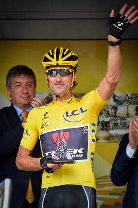 - ANTWERPEN, BELGIUM: Swiss Fabian Cancellara of Trek Factory Racing poses with a diamond trophy ahead of stage 3 of the 102nd edition of the Tour de France cycling race, 159,5 km from Antwerp to Huy, Monday 06 July 2015. This year s Tour de France is taking place from 4 to 26 July. LUCxCLAESSEN  x04658763x