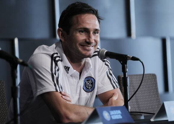 New York City FC newest signing Frank Lampard speaks at a press conference PK Pressekonferenz at the Grand Hyatt in New York City on July 7, 2015. The newest NYC FC signings are available to take the field vs. Toronto FC on Sunday, July 12 at Yankee Stadium.  NYP20150707133 JOHNxANGELILLO