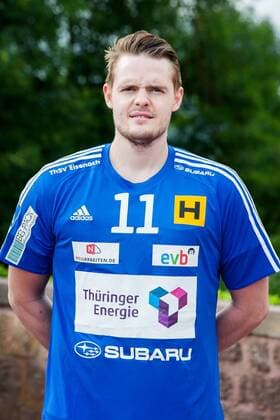 PRESSETERMIN THSV EISENACH 08 07 2015 - Eisenach: Die 1. Bundesliga Mannschaft des ThSV Eisenach zum Pressetermin am 8. Juli 2015 auf der Wartburg. Im Foto: Olafur Bjarki Ragnarsson 11 (ThSV Eisenach)