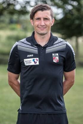 Weissensee , 100715 , Fussball 3.Liga FC Rot Weiss Erfurt Mannschaftsfoto , Portrait , Portraittermin im Bild: Assistent Ronny Hebestreit (Erfurt)