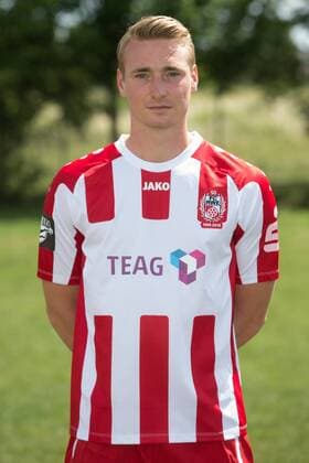 Weissensee , 100715 , Fussball 3.Liga FC Rot Weiss Erfurt Mannschaftsfoto , Portrait , Portraittermin im Bild: Christoph Menz (Erfurt)