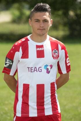 Weissensee , 100715 , Fussball 3.Liga FC Rot Weiss Erfurt Mannschaftsfoto , Portrait , Portraittermin im Bild: Ammer Kadric (Erfurt)