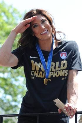July 10, 2015 - New York, NY, USA - July 10, 2015 New York City ..Soccer player Hope Solo aboard a float in the New York City Ticker Tape Parade for World Cup Champions U.S.A. Women s Soccer national team Nationalteam on July 10, 2015 in New York City....Credit: Kristin Ticker Tape Parade for World Cup Champions U.S.A. Women s Soccer National Team, 071015  - ZUMAny1_