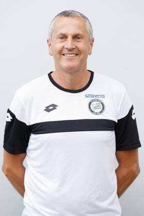 SOCCER - BL, Sturm, team photo shooting BAD TATZMANNSDORF,AUSTRIA,10.JUL.15 - SOCCER - tipico Bundesliga, SK Sturm Graz, team photo shooting. Image shows masseur Gerhard Hierzer (Sturm). GEPAxpictures xChristianxWalgram