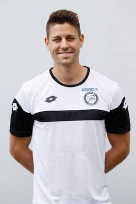 SOCCER - BL, Sturm, team photo shooting BAD TATZMANNSDORF,AUSTRIA,10.JUL.15 - SOCCER - tipico Bundesliga, SK Sturm Graz, team photo shooting. Image shows physical therapist Daniel Schatz (Sturm). GEPAxpictures xChristianxWalgram