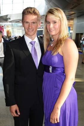 Bayerischer Sportpreis 2015. Natalie Geisenberger mit Freund