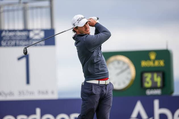 12.07.2015. Gullane, Scotland. Aberdeen Asset Management Scottish Open Final Round. Brooks Koepka (USA) drives from the first tee. xGordonxBellx  ActionPlus11640166