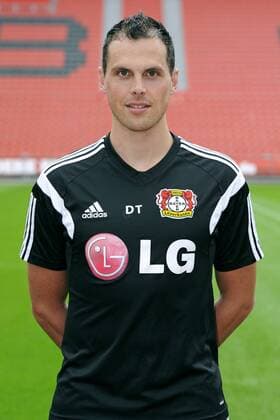 Fussball, Bundesliga, Deutschland, Herren, Porträttermin Saison 2015 2016; Bayer Leverkusen: Torwart Trainer David Thiel (Leverkusen). Einzelbild, Portrait, Porträt.