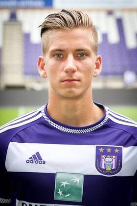 - BRUSSELS, BELGIUM: Anderlecht s Dennis Praet pictured during the 2015-2016 season photo shoot of Belgian first league soccer team RSC Anderlecht, Tuesday 14 July 2015 in Brussels. VIRGINIExLEFOUR  x04663939x