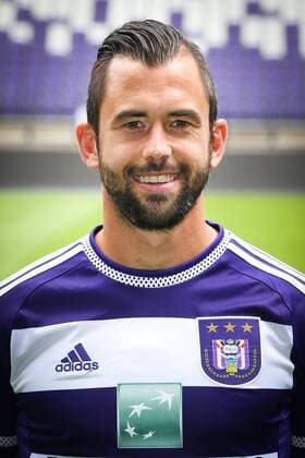 - BRUSSELS, BELGIUM: Anderlecht s Steven Defour pictured during the 2015-2016 season photo shoot of Belgian first league soccer team RSC Anderlecht, Tuesday 14 July 2015 in Brussels. VIRGINIExLEFOUR  x04663930x