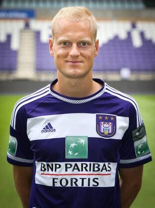- BRUSSELS, BELGIUM: Anderlecht s Olivier Deschacht pictured during the 2015-2016 season photo shoot of Belgian first league soccer team RSC Anderlecht, Tuesday 14 July 2015 in Brussels. VIRGINIExLEFOUR  x04663905x