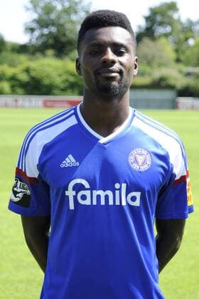 Kiel, 14. Juli 2015 Fußball, Saison 2015 2016, 3. Bundesliga, Offizieller Fototermin Holstein Kiel: Evans Nyarko (Holstein Kiel, 6)
