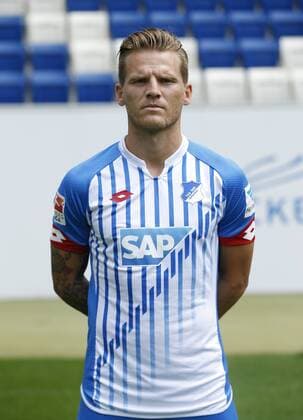 Eugen Polanski . Fototermin TSG 1899 Hoffenheim 2015-2016 . Sinsheim, GER, 14.07.2014 , Fussball 1. Bundesliga 2015 2016.