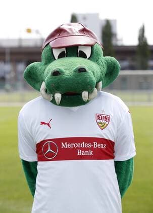 Maskottchen Fritzle . Fototermin VfB Stuttgart 2 2015-2016 . Stuttgart, GER, 15.07.2015 ,Fussball 3. Liga 2015 2016.