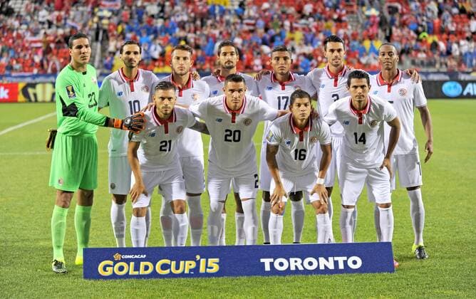 July 14, 2015: Costa Rica starting 11 pose for a team photo before kickoff during the first half of a Gold Cup match at BMO Field, Toronto, ON. SOCCER: JUL 14 CONCACAF Gold Cup - Group Stage - Canada v Costa Rica Icon15071411 EDITORIAL USE ONLY