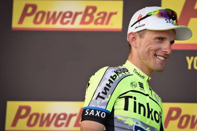 - CAUTERETS, FRANCE: Polish Rafal Majka of Tinkoff-Saxo celebrates on the podium after winning stage 11 of the 2015 edition of the Tour de France cycling race, 188 km from Pau to Vallee de Saint-Savin, Cauterets, France, Wednesday 15 July 2015. This year s Tour de France is taking place from 4 to 26 July. DAVIDxSTOCKMAN  x04664733x