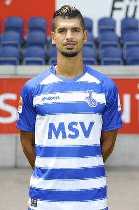 Fussball, 2. Bundesliga, Deutschland, Herren, Porträttermin Saison 2015 2016, MSV Duisburg: Enis Hajri (MSV). Einzelbild, Portrait, Porträt.