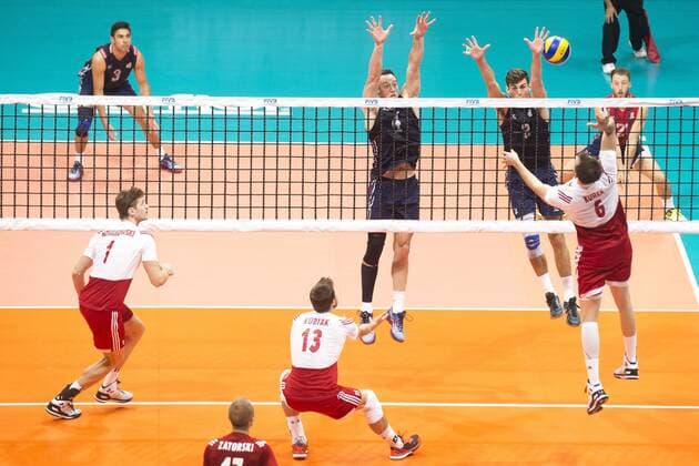 Volei USA x Polonia RIO DE JANEIRO, Brazil - 07 19 2015: VOLLEYBALL USA X POLAND - Kurek, Lee and Russell for USA x Poland by the third place at the World Volleyball League in Maracan?zinho Gymnasium. (Photo: Celso Pupo FotoArena)  CelsoxPupo