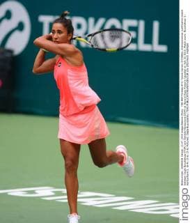 TEB BNP Paribas WTA Tennis Damen ISTANBUL Championships qualification match between Cagla Buyukakcay (TUR) and Daniela Hantuchova (SVK) at Garanti Koza Arena in Istanbul on July 21 2015. Match score: Buyukakcay 1 - Hantuchova 2. (6-4) (3-6) (2-6) Pictured: Cagla Buyukakcay (TUR) 