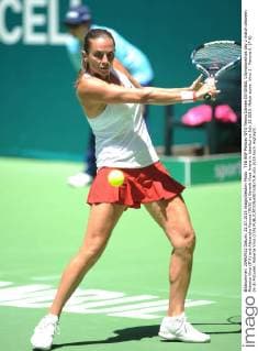 TEB BNP Paribas WTA Tennis Damen ISTANBUL Championships day 2 match between Roberta Vinci (ITA) and Alexandra Panova (RUS) at Garanti Koza Arena in Istanbul on July 22 2015. Match score: Vinci 2 - Panova 0. (7-6) (6-3) Pictured: Roberta Vinci (ITA) 