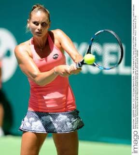 TEB BNP Paribas WTA Tennis Damen ISTANBUL Championships day 2 match between Roberta Vinci (ITA) and Alexandra Panova (RUS) at Garanti Koza Arena in Istanbul on July 22 2015. Match score: Vinci 2 - Panova 0. (7-6) (6-3) Pictured: Alexandra Panova (RUS) 