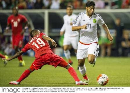 July 22, 2015 Atlanta, GA: 11 Mexico F Carlos Vela during the CONCACAF Gold Cup semifinal match between Mexico and Panama at the Georgia Dome in Atlanta, GA. Soccer 2015: Mexico vs Panama JUL 22 - ZUMAc04_