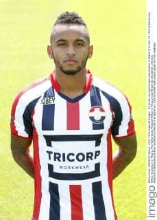 Funso Ojo during the team presentation of Willem II on July 23, 2015 at the Koning Willem II stadium in Tilburg, The Netherlands Photocall Willem II Tilburg Dutch Eredivisie 2015 2016 xVIxxIVx 4125314