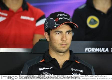 23.07.2015. Hungaroring, Budapest, Hungary. FIA Formual 1 Grand Prix of Hungary. Drivers press conference PK Pressekonferenz Sahara Force India & x2013; Sergio Perez xLeannexBoonx  ActionPlus11642787