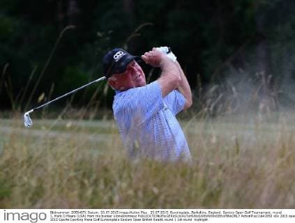 23.07.2015. Sunningdale, Berkshire, England. Seniors Open Golf Tournament, round 1. Mark O Meara (USA) from the bunker xJonxBromleyx  ActionPlus11642850