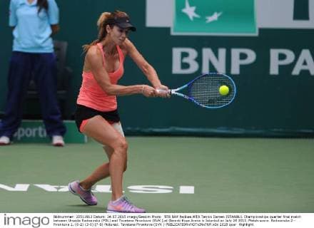 TEB BNP Paribas WTA Tennis Damen ISTANBUL Championships quarter final match between Urszula Radwanska (POL) and Tsvetana Pironkova (SVK ) at Garanti Koza Arena in Istanbul on July 24 2015. Match score: Radwanska 2 - Pironkova 1. (6-2) (3-6) (7-6) Pictured: Tsvetana Pironkova (SVK ) 