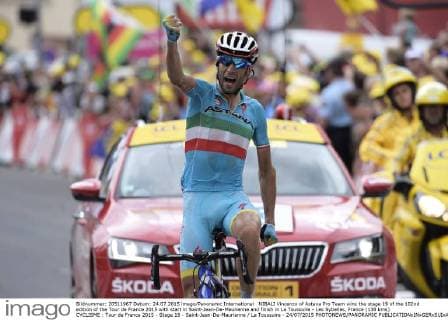 NIBALI Vincenzo of Astana Pro Team wins the stage 19 of the 102nd edition of the Tour de France 2015 with start in Saint-Jean-De-Maurienne and finish in La Toussuire - Les Sybelles, France (138 kms) CYCLISME : Tour de France 2015 - Stage 19 - Saint-Jean-De-Maurienne La Toussuire - 24 07 2015 PHOTONEWS PANORAMIC 