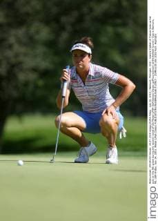July 24, 2015 - Belmont, Michigan, USA - Joanna Klatten of France lines up her putt on the 9th green during the second round of the Meijer LPGA Golf Damen Classic golf tournament at Blythefield Country Club in Belmont, MI, USA Friday, July 24, 2015. Meijer LPGA Classic  - ZUMAn230