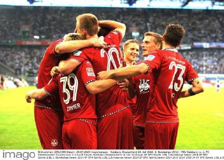 Duisburg, Deutschland 24. Juli 2016: 2. Bundesliga 15 16 - MSV Duisburg vs. 1. FC Kaiserslautern Torjubel zum 0:3 durch Kacper Przybjlko (Kaiserlautern) ot