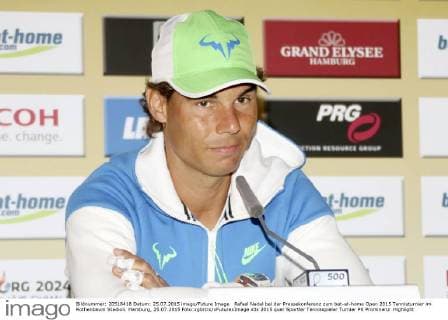 Rafael Nadal bei der Pressekonferenz zum bet-at-home Open 2015 Tennisturnier im Rothenbaum Stadion. Hamburg, 25.07.2015 Foto:xgbrcix xFuturexImage