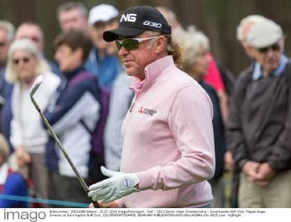 Golf - 2015 Senior Open Championship - Sunningdale Golf Club. Miguel Angel Jimenez at Sunningdale Golf Club. COLORSPORT DANIEL BEARHAM 