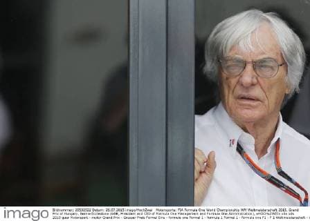 Motorsports: FIA Formula One World Championship WM Weltmeisterschaft 2015, Grand Prix of Hungary, Bernie Ecclestone (GBR, President and CEO of Formula One Management and Formula One Administration), xHOCHxZWEIx