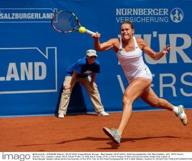 Bad Gastein 26.07.2015, Hotel Europaeischer Hof, Bad Gastein, AUT, WTA Tennis Damen Tour, Gastein Ladies 2015, Einzel Finale, im Bild Karin Knapp (ITA) Karin Knapp of Italy during the ladies single final match of Nuernberger Gastein ladies tennis tournament of the WTA Tour at the Hotel Europaeischer Hof in Bad Gastein, Austria on 2015 07 26.  EP_fei  