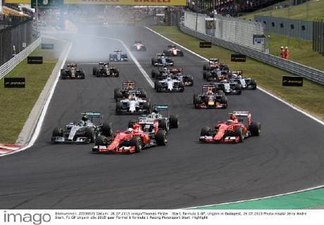 Start, formula 1 GP, Ungarn in Budapest, 26.07.2015 Photo:mspb Jerry Andre Start, F1 GP Ungarn