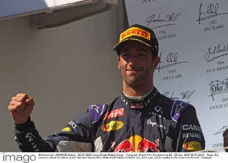 Hungarian Grand Prix, Hungaroring 23 - 26 July 2015 26.07.2015 - Race, 3rd position Daniel Ricciardo (AUS) Red Bull Racing RB11 