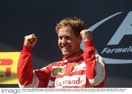 Hungarian Grand Prix, Hungaroring 23 - 26 July 2015 26.07.2015 - Race, 1st position Sebastian Vettel (GER) Scuderia Ferrari SF15-T 