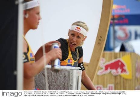 Beach volleyball Beachvolleyball - CEV European Championships 2015 KLAGENFURT,AUSTRIA,28.JUL.15 - BEACH VOLLEYBALL - CEV Beach Volleyball European Championships. Image shows Karla Borger (GER). GEPAxpictures xDanielxGoetzhaber