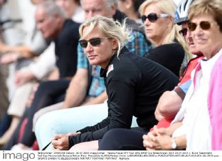 Tennis Frauen ITF Tour AHG BMW Cup Bildechingen 2015 28.07.2015 1. Rund Teamchefin Fed-Cup-Mannschaft Barbara Rittner Foto: Pressefoto ULMER Markus Ulmer xxNOxMODELxRELEASExx 