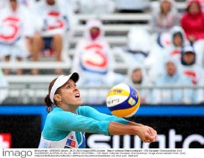 Beach volleyball Beachvolleyball - CEV European Championships 2015 KLAGENFURT,AUSTRIA,29.JUL.15 - BEACH VOLLEYBALL - CEV Beach Volleyball European Championships. Image shows Isabelle Forrer (SUI). GEPAxpictures xDanielxGoetzhaber