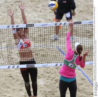 2015 CEV A1 Beachvolleyball Europameisterschaft. Barbara Hansel, (AUT). Klagenfurt, 29.7.2015.